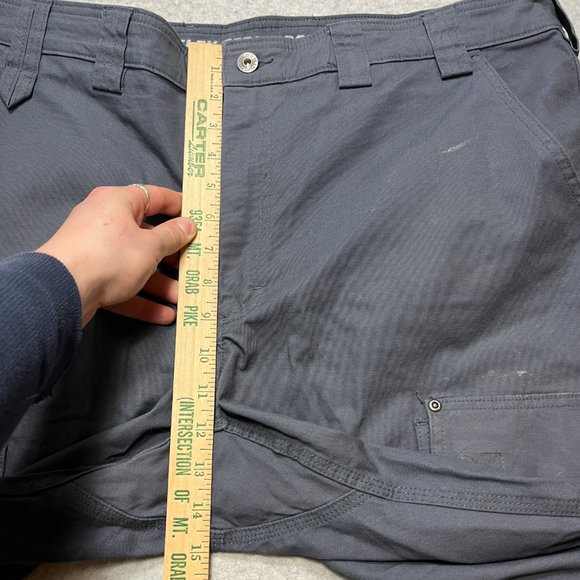 Duluth Trading Pants Mens 40x33 Gray Cargo Flex Fire Hose Canvas (Tag 42x34) - Picture 6 of 12